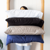 Organic Bamboo Tayla Stripe Quilt Cover Set in White, Black, Stone and Indigo