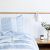 Loome Quilt Cover Set in Light Blue Tones