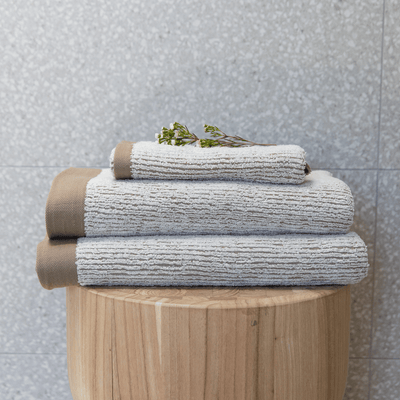 Broadway Cotton Towels in Stone