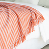 Somers Stripe Cotton Throw in Pink and Orange