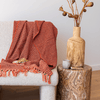 Empire Cotton Throw in Burnt Orange