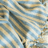 Somers Stripe Cotton Throw in Marine and Yellow