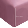 Organic Bamboo Extra Deep Fitted Sheet in Dusty Pink