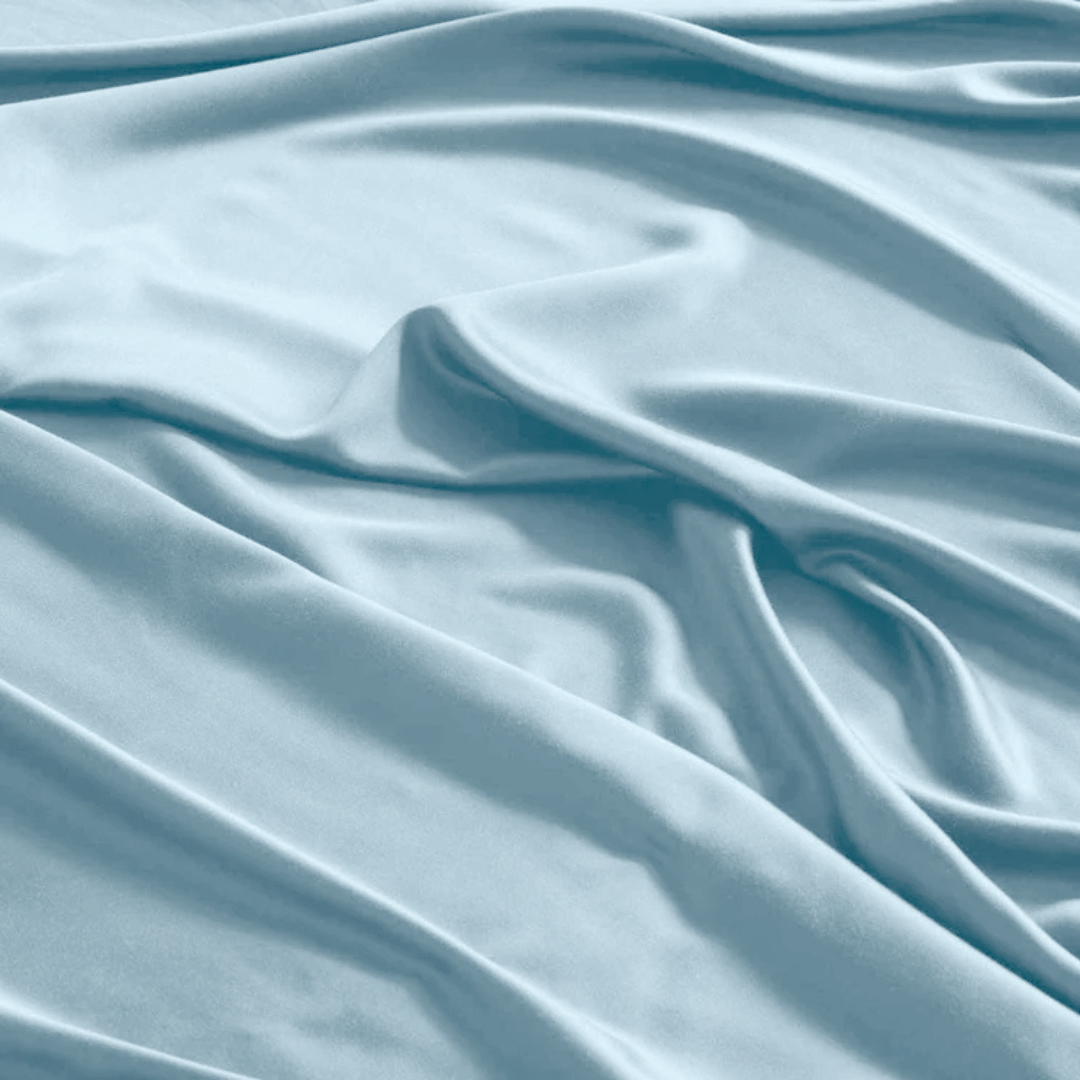 Bamboo Flat Sheet in Arctic Blue