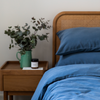 Organic Bamboo Stone Washed Quilt Cover Set in Indigo
