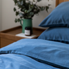 Organic Bamboo Stone Washed Quilt Cover Set in Indigo