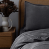 Organic Bamboo Stone Washed Quilt Cover Set in Shadow