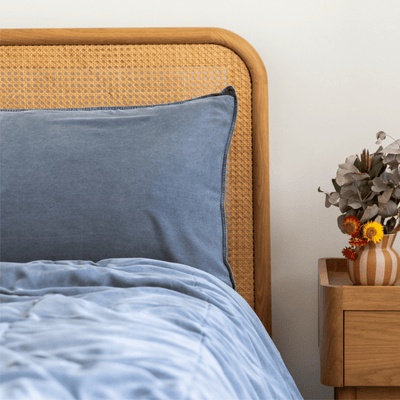 Bamboo Stone Washed Sheet Set in Charcoal