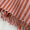 Somers Stripe Cotton Throw in Pink and Orange Stripe