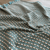 Empire Cotton Throw in Blue & Green