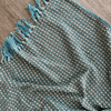 Empire Cotton Throw in Blue & Green