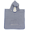 Kids Hooded Poncho Towel in Navy Stripe