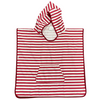 Kids Hooded Poncho Towel in Red Stripe