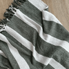 Kirra Cotton Blanket in Moss Stripe