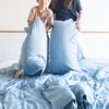 Linen Bamboo Quilt Cover Set in Marine
