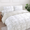 Organic Bamboo Printed Quilt Cover Set in Luna Mist