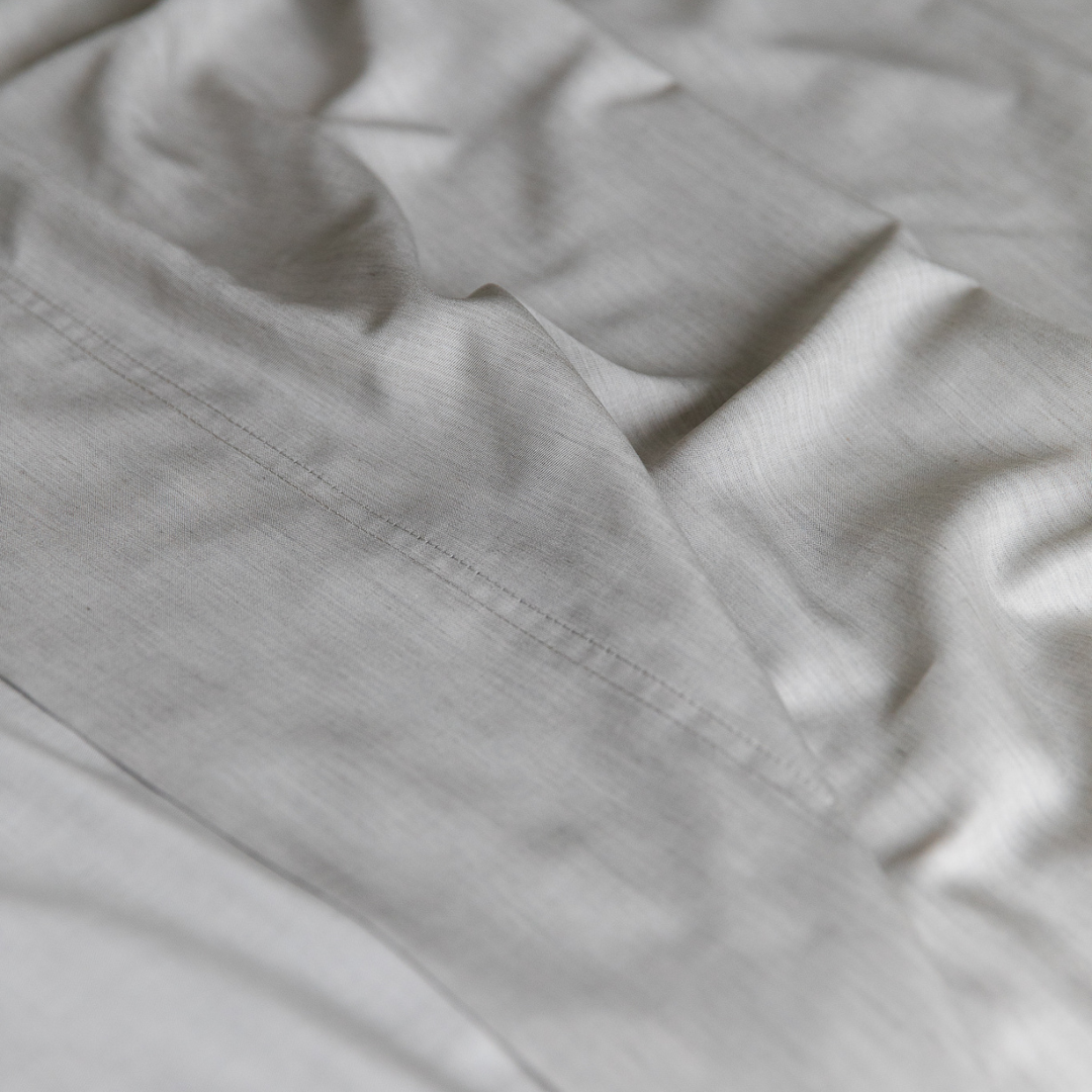 Plant Dyed Organic Bamboo Silk Quilt Cover Set in Bark