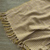 Sari Stripe Cotton Throw in Yellow & Soft Pink