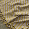 Sari Stripe Cotton Throw in Yellow & Soft Pink