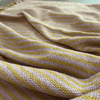 Sari Stripe Cotton Throw in Yellow & Soft Pink