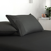 Vintage Cotton Fitted Sheet and Pillowcase Set - Charcoal