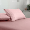 Vintage Cotton Fitted Sheet and Pillowcase Set - Dusty Pink