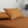 Vintage Cotton Fitted Sheet and Pillowcase Set in Apricot